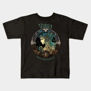 Retro Virgo Zodiac Sign Kids T-Shirt